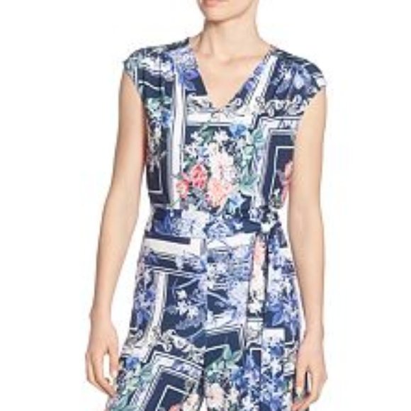 NWT Floral print Jersey Jumpsuit, Small - Picture 4 of 5